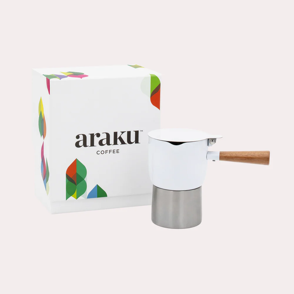 Cafetière Italienne Araku Moka 2 tasses Blanche - Image 3