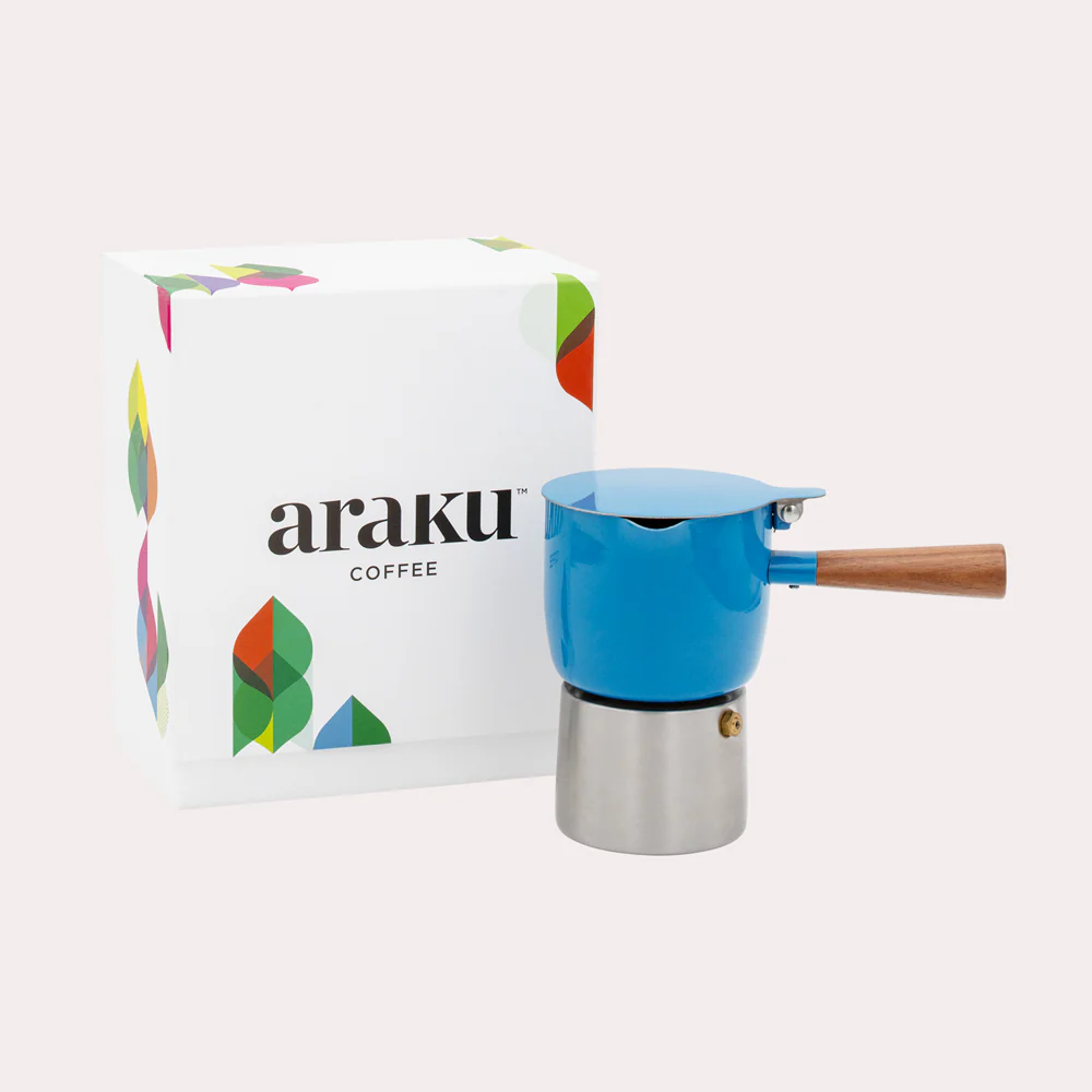 Cafetière Italienne Araku Moka 2 tasses Bleue - Image 3