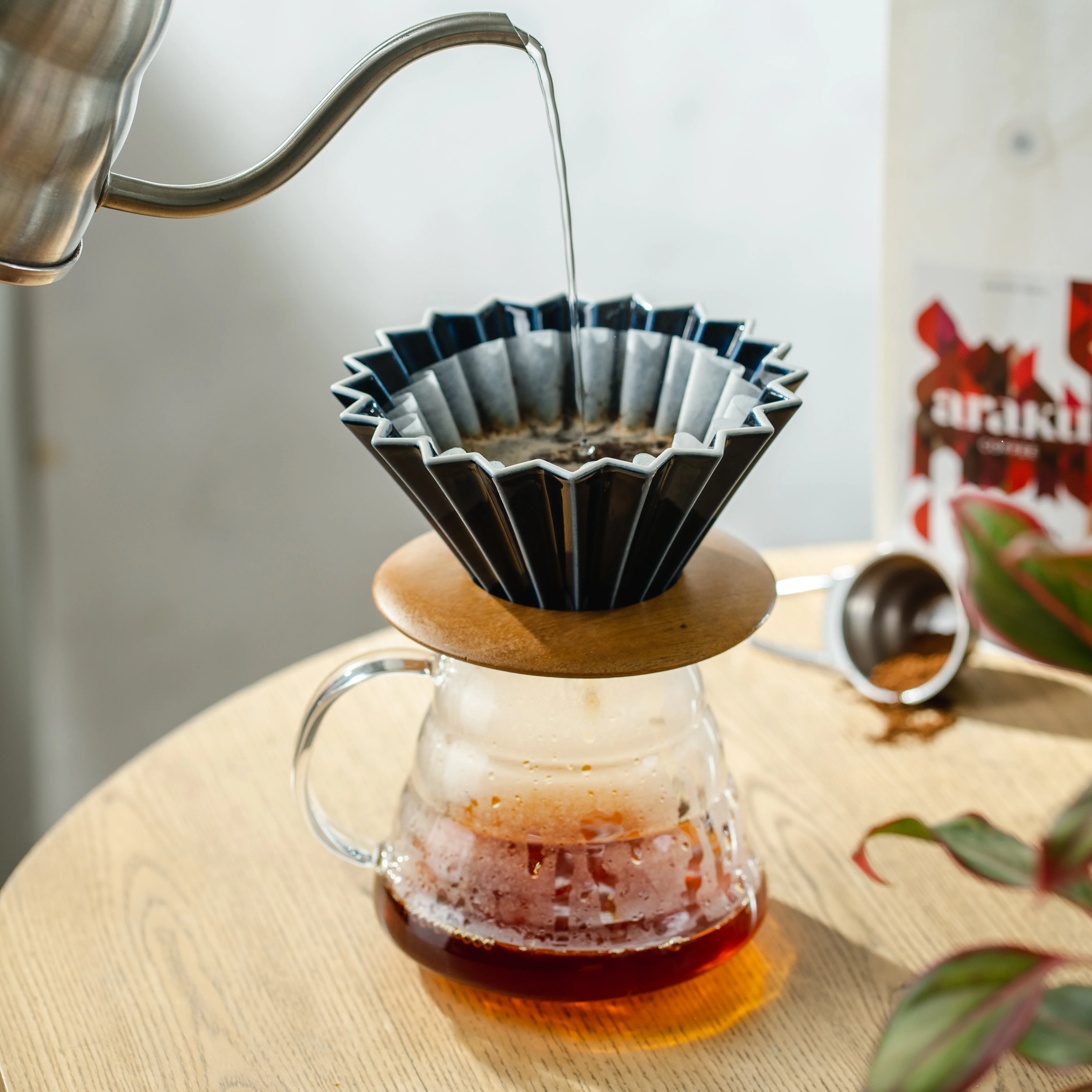 ORIGAMI Support pour Dripper en bois d'acacia - Image 3